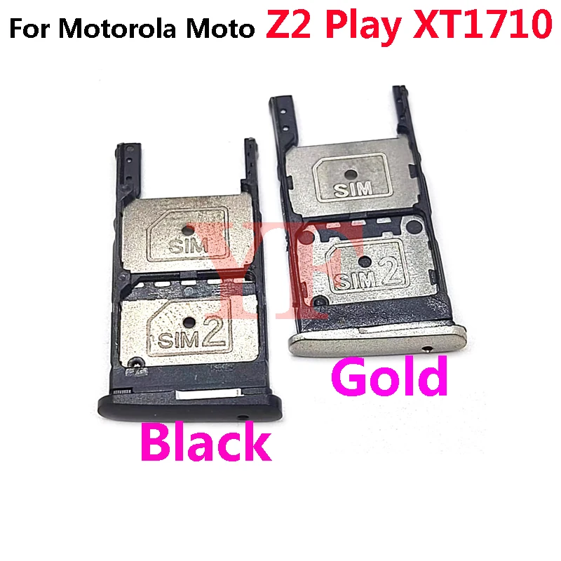 עבור Motorola Moto Z2 Z3 לשחק Z2 כוח Z4 Z לשחק Droid XT1650 XT1630 XT1929 חריץ לכרטיס Sim מגש מחזיק כרטיס ה-Sim קורא שקע - 0