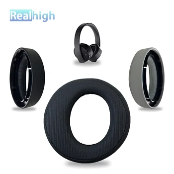 Realhigh החלפת Earpad עבור Sony PS4 זהב 7.1 אוזניות אוזן-רפידות קצף זיכרון כריות אוזניים אטמי אוזניים שחור/אפור