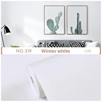 דביק טפט דקורטיבי ויניל בצבע לבן מאט, נייר דבק עבור סלון ריהוט קיר ארונות מטבח קישוט PVC