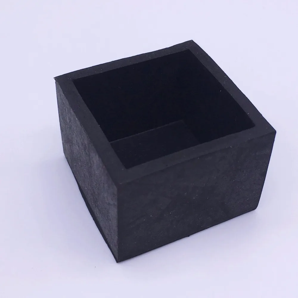Wkooa 50x50mm רגלי גומי פגושים רפידות גומי מרובע תותבים עבור רהיטים צינור פלדה כיסא שחור חבילת 20 - 0
