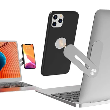מחשב נייד בעל טלפון נייד מתכוונן צד הר קליפ נייד לעמוד צג המחשב הרחבת הסוגר, סלים נייד מתקפל