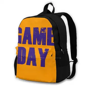 המשחק היום תיק כחול על תלמיד בית ספר נייד תיק נסיעות משחק יום כחול וכתום ספורט צוות ספורט פוטבול