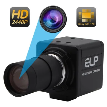 ELP מצלמת 8MP Varifocal CS העדשה HD IMX179 חיישן מיני מצלמת אינטרנט מצלמת USB למחשב המחשב הנייד שיחת ועידה בווידאו