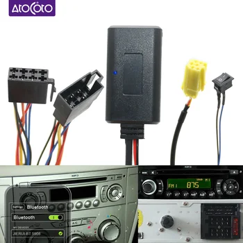 המכונית 6 Pin רדיו Bluetooth מוסיקה מקלט אלחוטי AUX טלפון מתאם עבור פיג ' ו 207 206 301 307 עבור סיטרואן C2 C3 CD RD9