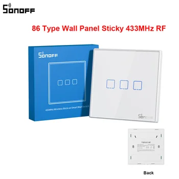 SONOFF 86 סוג קיר לוח דביק 433MHz שלט רחוק RF 1/2/3 החבורה עובד עם SONOFF RFR2/ RFR3/ TX/ SlampherR2/ 4CHPROR3