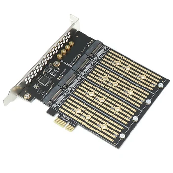 1 סט PCI-E X1 ל-4 קצת M. 2 B-Key SSD כדי PCIE NGFF SATA במתאם כרטיס הרחבה כרטיס Riser כרטיס רב-תכליתי נייד