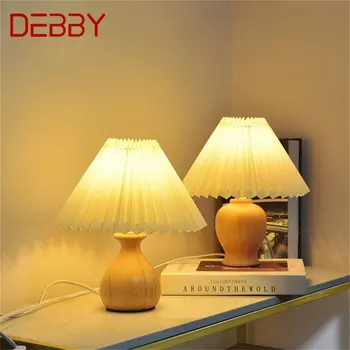 דבי נורדי יצירתי מנורת שולחן פטריות האור שולחן עץ LED דקורטיביים הביתה השינה בר