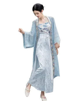 השיר סטרפלס החליפה מדי יום Hanfu נשים הסגנון העתיק משופר ' קט ושמלה