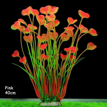 36cm / 42cm מלאכותי אקווריום צמחים קישוט פלסטיק מים צמח דשא נוף אקווריום עיצוב
