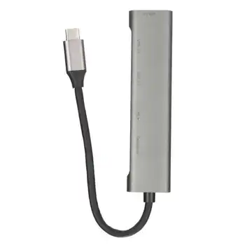 USB C-Hub USB C כדי DisplayPort למתאם מסוג C כדי DisplayPort USB2.0 משטרת רכזת 5 in 1 USB C רכזת תחנת עגינה חמה