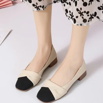 קוריאני נעלי נשים שטוחות נעלי סתיו נעלי בית רדוד הפה נשים נעליים מזדמנים אופנה נוח שטוח נעליים 2023 ליפול נעליים