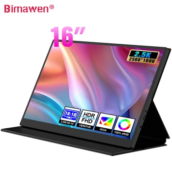 Bimawen 16inch 2.5 K 144Hz נייד צג 2560*1600 100%sRGB המשחקים להציג את T-C-HDMI עבור Swtich PS5 משחק חכם מחשב PC