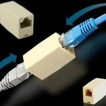 1PCS RJ45 פאוורליין מתאמי רשת CAT6 CAT5 כבל הרשת ישר Ethernet LAN מצמד נגרות מחבר אתרנט Sockt