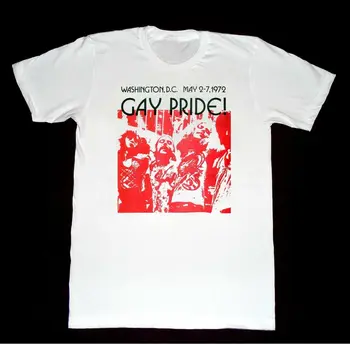 הגאווה 1972 וושינגטון חולצת טי 8 חולצת וינטג הדפסה Lgbtqa להט 