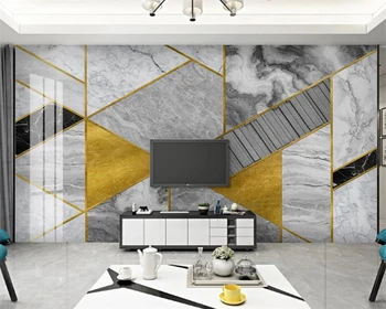 beibehang מותאמים אישית חדשים מודרניים אטמוספרי אפור גיאומטריות דפוס השיש הטלוויזיה רקע טפט הנייר דה parede papier peint