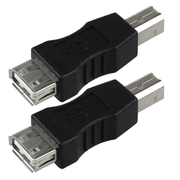 2X USB סוג נקבה ל-USB מסוג B זכר מתאם