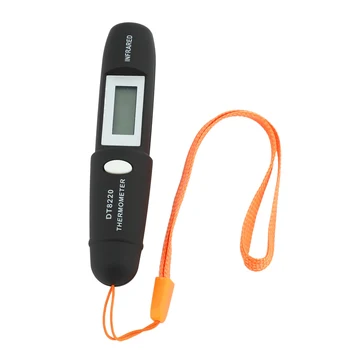 ללא מגע מיני אינפרא-אדום מדחום אינפרא אדום טמפרטורה מודד דיגיטלי תצוגת LCD אינפרא אדום, מד חום עט DT8220 שחור