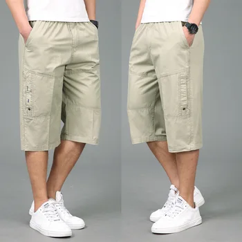 גברים של שבע נקודות מכנסיים 2020 קיץ כותנה טהורה חוף מכנסיים קצרים בתוספת גודל חופשי מזדמנים מכנסיים רזה אופנת רחוב רצים גברים
