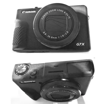 גומי סיליקון מקרה גוף כיסוי מגן מסגרת העור עבור Powershot Canon G7X Mark III / G7 X Mark III מצלמת