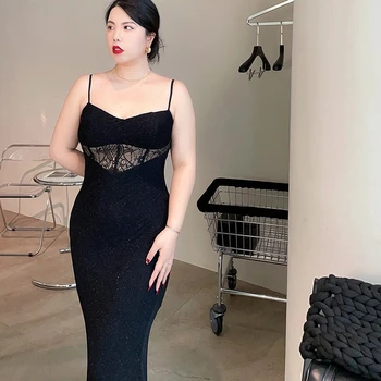 תחרה לגזור היפ חצאית לעטוף סלים היכרויות המותניים עטוף Fishtail רצועה אלסטית השמלה גדול השמלה של נשים ללבוש שחור סקסי Suspender