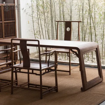 סיני שולחן עץ מלא זן תה שולחן אלם השולחן כורסא אלגנטית בבית רהיטים למשרד, שולחנות סלון Escritorio מסה