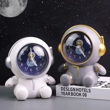 קישוט הבית באביזרים יצירתי אסטרונאוט קופת אסטרונאוט שעון מעורר הביתה ילדים, עיצוב חדר השינה של שולחן העבודה קישוטים