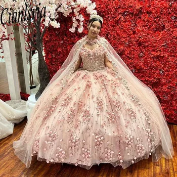 נוצץ שמלת נשף הטקס שמלות פאייטים אפליקציה מתוק 16 להתלבש למסיבת יום ההולדת Vestidos דה-15 שנים שמלת החתונה