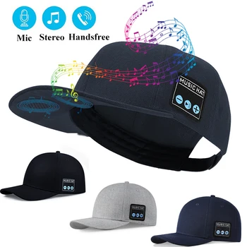 אלחוטית מוסיקה הכובע חיצוני סטריאו Bluetooth אוזניות דיבורית ספורט שמשיה כובע בייסבול דיבורית שיחה נגן מוסיקה עם מיקרופון