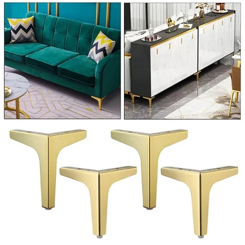 4pc זהב שחור קפה שולחן רגליים רהיטים מיטת ספה כסא תמיכה רגליים ברזל שולחן שולחן הממשלה הספה הרגליים חומרה רהיטים רגל
