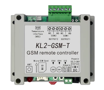 כפול מתג ממסר מודול אזעקת GSM SMS בקר KL2-GSM-T עם טמפרטורה חיישן אור/Fishpond תרבות/אחסנה