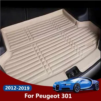 עבור פיג ' ו 301 2012-2019 המכונית-עיצוב המכונית האחורית אתחול אוניית המטען מטענים מחצלת מגש הרצפה שטיח בוץ משטח פרוטק