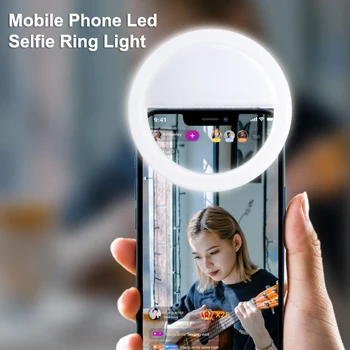הוביל Selfie טבעת האור טלפון נייד מלא אור קליפ על המנורה נטענת לאייפון 14 13 12 Samsung Xiaomi iPad מחשב נייד לוח