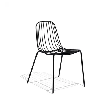 מודרני נורדי כסאות אוכל מרגיע עיצוב Armchairmetal כסאות אוכל החלל שומרי מסעדה Cadeirahome ריהוט HY50DC