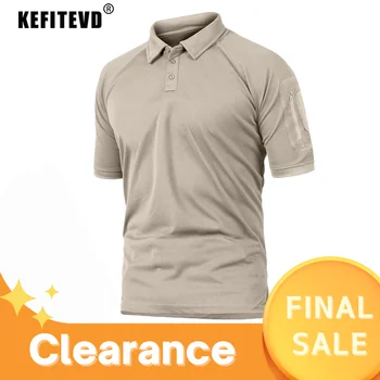 KEFITEVD יבש מהירה טיולים חיצוני חולצות גברים טקטי של ספארי חולצות טיפוס, מחנאות גולף, טניס, חולצות טי ג ' רזי מקסימום