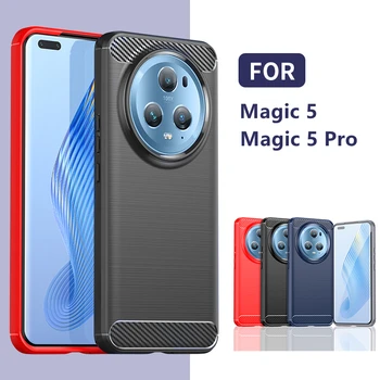 עבור כיסוי כבוד קסם 5 Pro מקרה Huawei Honor קסם 5 Pro 5G קאפה חדשה Shockproof רך TPU סיבי פחמן כיסוי כבוד קסם 5 Pro