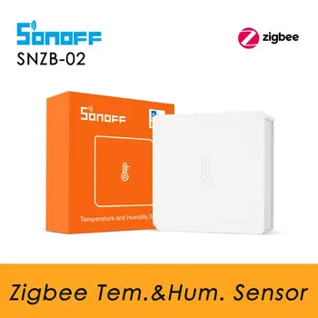 SONOFF SNZB 02 Zigbee טמפרטורה ללחלח חיישן, עבודה עם SONOFF Zigbee גשר רכזת, Gateway, eWeLink App בית חכם
