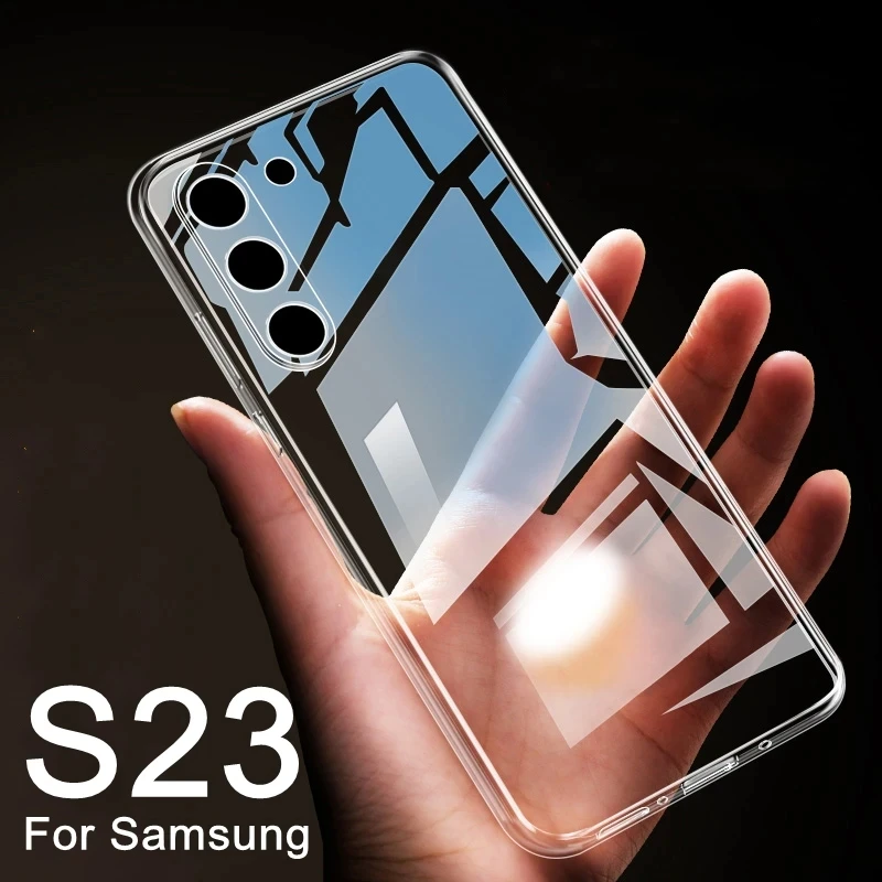 ברור רך כיסוי עבור Samsung Galaxy S23 פלוס אולטרה 5G S23+ אולטרה דק חיפוי מלא הגנת מצלמה באמפר שקוף במקרה את הטלפון - 0