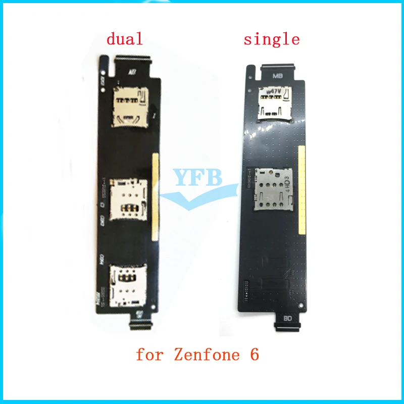 כרטיס ה-SIM קורא בעל מחבר חריץ להגמיש כבלים עבור ASUS Zenfone 6 A600CG Sim הקורא להגמיש החלפת - 0