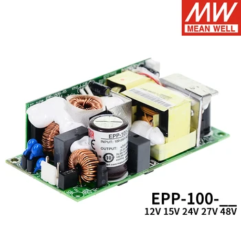 טוב EPP-100 100W 12V 15V 24V 27V 48V חשוף לוח PFC ספק כוח ממותג Meanwell PCB מסגרת פתוחה EPP-100-12 EPP-100-24