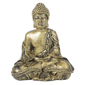 מדיטטיבי שבו פסל בודהה - תאילנדי יושב בודהה צלמית - מתפלל בודהה פסל בית קישוט חיצוני