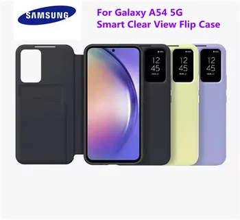 חדש מקורי Samsung Galaxy S54 5G ברור S כיסוי Flip צפו עור לגלקסי A54 5G מראה תצוגה חכם Flip Case SM-A546V