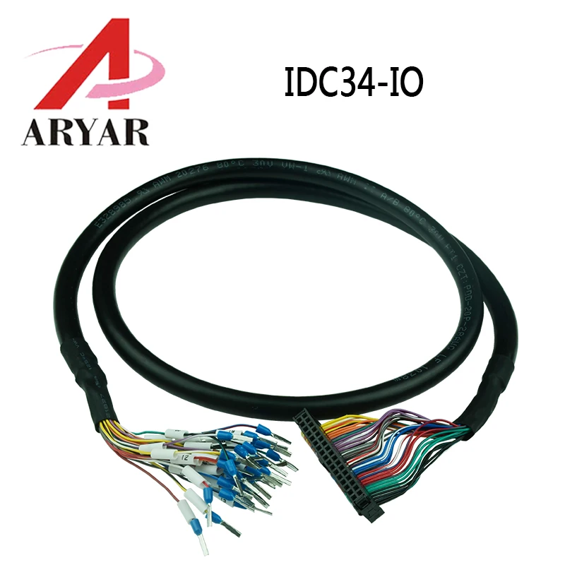 Serv IDC34 IO כבל מאריך כבל 34Pin כבל מתאם IDC34 ממיר מסוף עם ממוספרים כבל תקשורת כבל האותות 34P 2.54 מ 