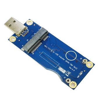 תעשייתי Mini PCI-E ל-USB מתאם עם חריץ לכרטיס SIM עבור WWAN/LTE מודול ממיר 3G/4G wireless Mini-Card USB port
