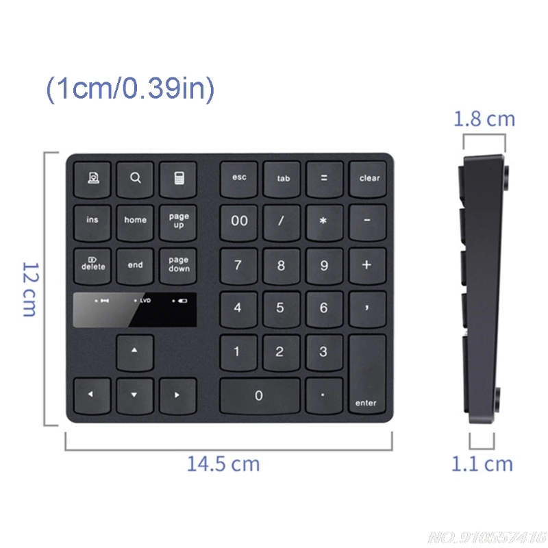 2.4 G אלחוטי מסוג USB, עם לוח מקשים נומרי 35 המפתחות טעינה מקשים דיגיטלי נייד מחשב נייד מיני Numpad D17 20 Dropshipping - 0
