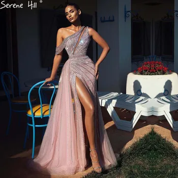 ורוד יוקרה גבוהה פיצול שמלות ערב שמלות 2023 חרוזים אלגנטי Meramid לנשים מסיבת BLA71371 Serene Hill