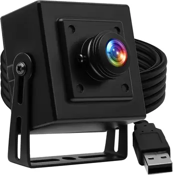 ELP 16MP Mini USB מצלמה עם דיור מתכת רחב זווית 200 מעלות עין הדג מצלמות רשת עם IMX298 תמונה חיישן עבור אבטחה בבית