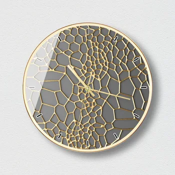 הסלון זהב שעון קיר יצירתי נורדי אישיות שקטה שעוני זהב שחור מתנות ייחודיות לקישוט הבית אביזרים