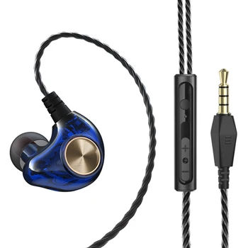 HIFI ב-האוזן אוזניות Wired אוזניות ספורט אוזניות 5D סטריאו סראונד בס אוזניות גיימינג אוזניות(כחול) - 3.5 מ 