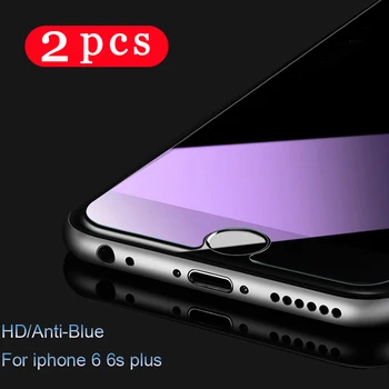 אנטי כחול אור עבור iphone 5 6 6 7 8 פלוס מזג זכוכית סרט מגן עבור iphone 11 pro X XR XS מקס מגן מסך הטלפון