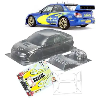 rc דגם מכונית צעצוע גוף 1:10 RC ברור חסינת כדורים גוף מעטפת rcsubaru אימפרזה WRC עם צוות rcsubaru מדבקות אביזרי רכב